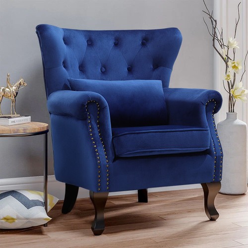 Upholstered velvet queen - queen, anne