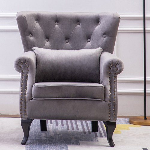 Nordic velvet armchair wing - nordic,