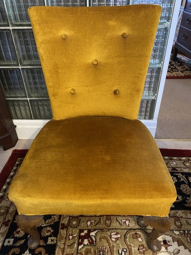 Antique queen anne gold - gold, velour