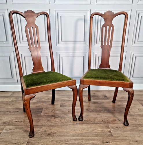 Antique pair dining - antique, chairs