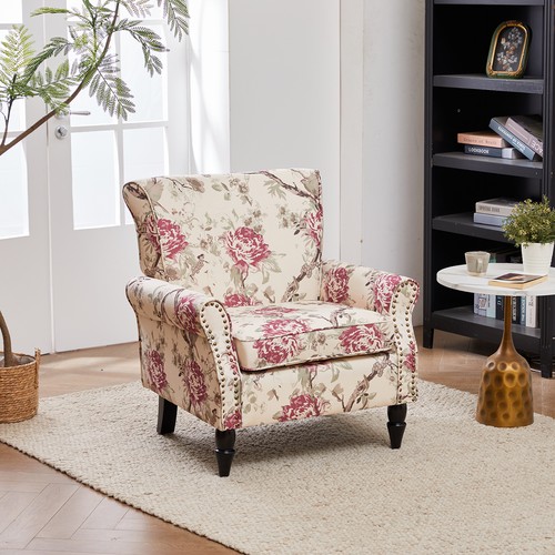 Vintage fabric armchair soft - fabric,