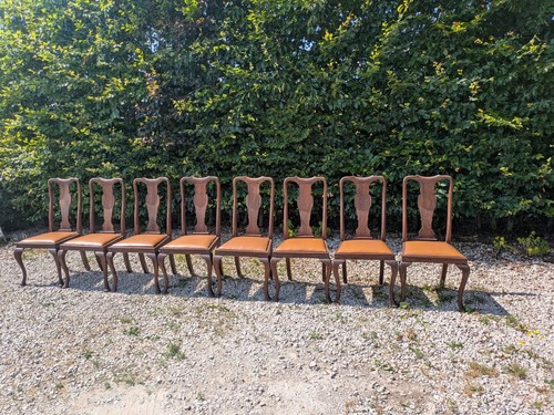 Set oak queen anne style - set, of