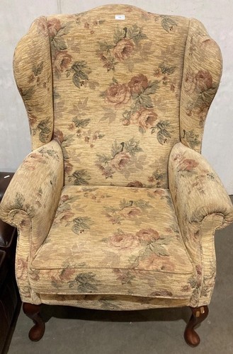 Floral wingback armchair high - wingback,