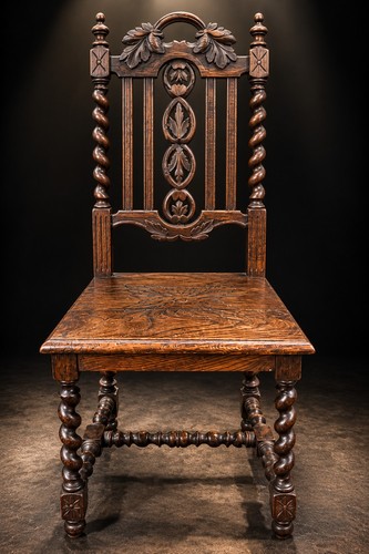 Antique victorian oak chair - oak,