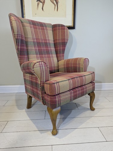 Queen anne wingback armchair - wingback,