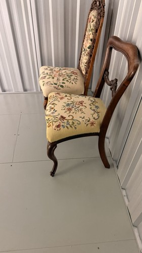 Pair vintage floral tapestry - floral,