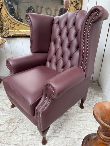 Leather queen anne - leather,