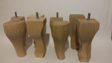 4x WOODEN FURNITURE LEGS