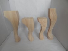 4x WOODEN FURNITURE LEGS/FEET