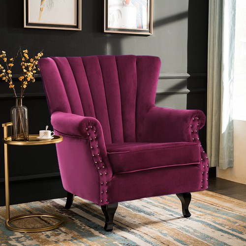 Retro wine red armchair - wine,