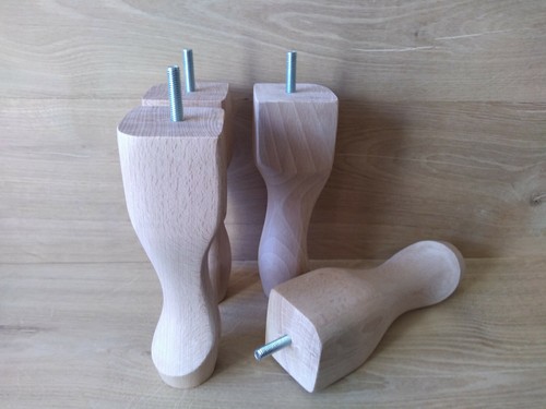 Wooden furniture legs feet - 4x,